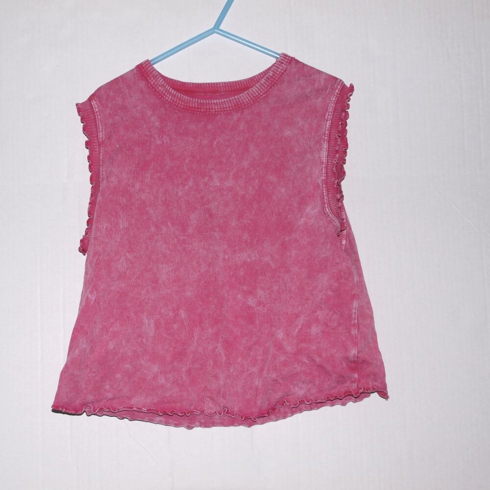 SO  Sleeveless  Tank Top With A Frilled Armhole Opening Women Size M.
